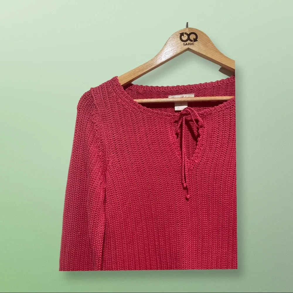 Tommy Bahama Long Sleeve Crochet Top - Picture 2 of 8